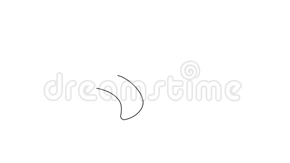 自画简单动画的单连续一条线绘制曼塔雷手工绘图白线上黑线视频的预览图