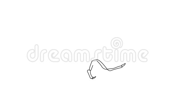 孤立对象连续一线绘制的自绘动画龙虾视频的预览图