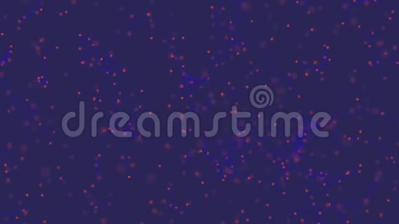 摘要紫色数字背景与红色控制论粒子丛连线运动视频的预览图