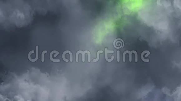 云后绿光动画背景视频的预览图