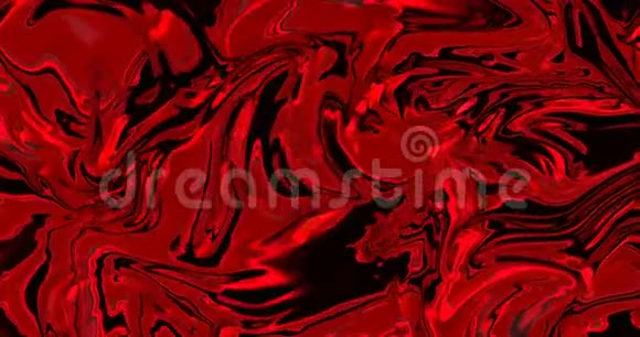 抽象红色液体红色波浪背景红色的纹理熔岩牛脂焦糖琥珀蜂蜜油红色背景视频的预览图
