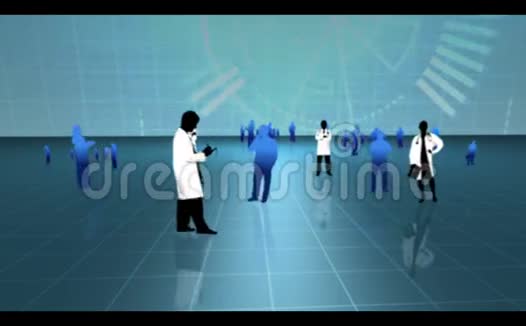 影响蓝色医学背景细胞的病毒视频的预览图
