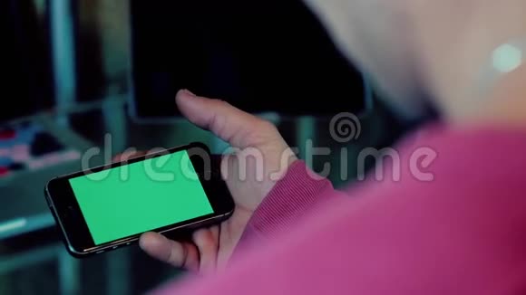 绿屏智能手机手视频的预览图