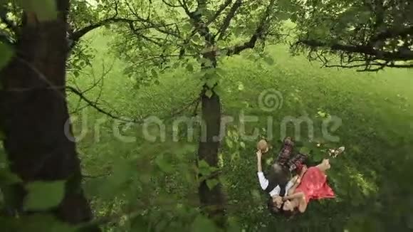 恋爱中的情侣在树下视频的预览图