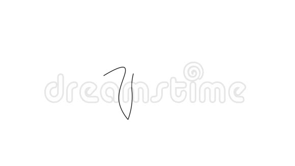 自画简单动画的单个连续一条线绘制雷森施纳泽狗头用手画黑色视频的预览图