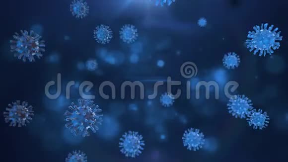 COVID19SARSCoV2病毒2019nCOV冠状病毒SARSMERS流感流感近距离观察一个危险的视频的预览图