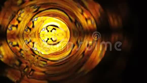 空间中的抽象能量隧道能量力场在外层空间形成隧道光之门视频的预览图