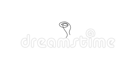 自画简单动画的单连线绘制达尔马提亚狗头用手画黑线上画视频的预览图