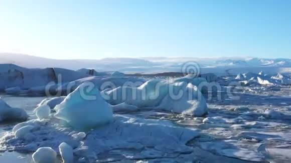 冰山冰岛湖冰泻湖视频的预览图