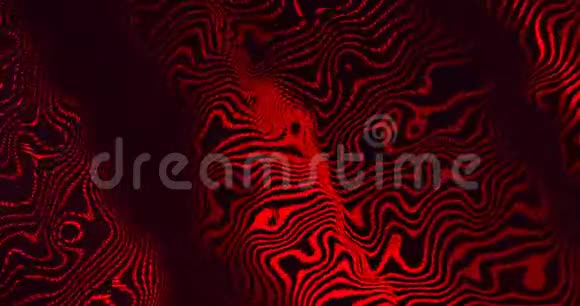 4k抽象红色波浪背景彩色金属纹理彩虹全息箔波浪壁纸流体波纹视频的预览图