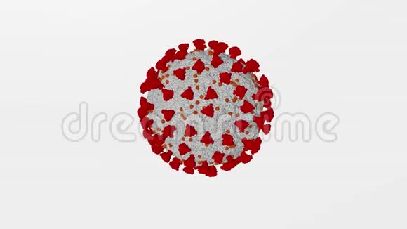 动画冠状病毒模型Covid19文本警告冠状病毒三维渲染视频的预览图
