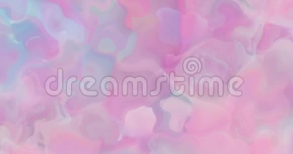 抽象背景彩色粉红彩虹全息箔波浪墨水壁纸烟雾液体云视频的预览图