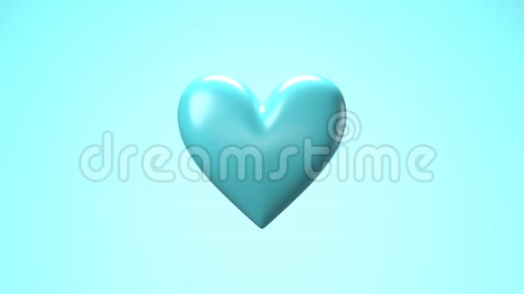 淡蓝色破碎的心物在淡蓝色的背景下心形物体粉碎成碎片视频的预览图
