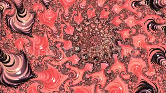 颜色变化抽象螺旋纹理分形图案设计的幻想艺术品视频的预览图