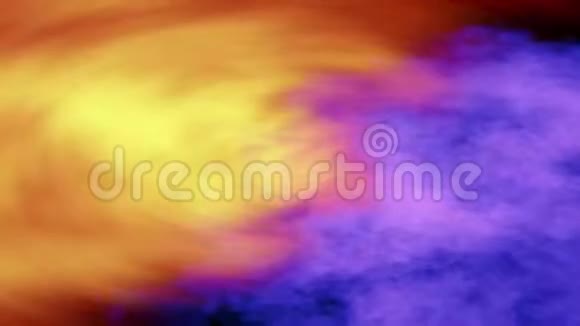 抽象色波蓝色漩涡水中墨水视频的预览图