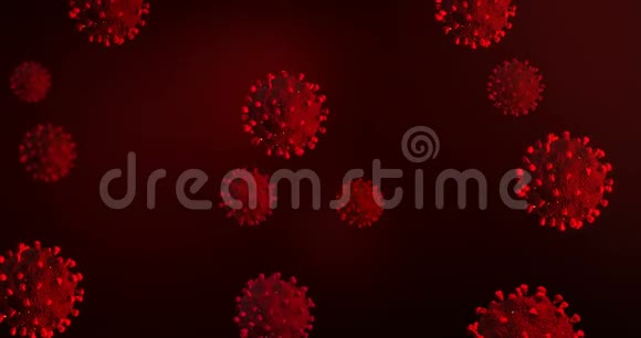大型病毒细胞感染病毒混沌运动的专业三维动画视频的预览图