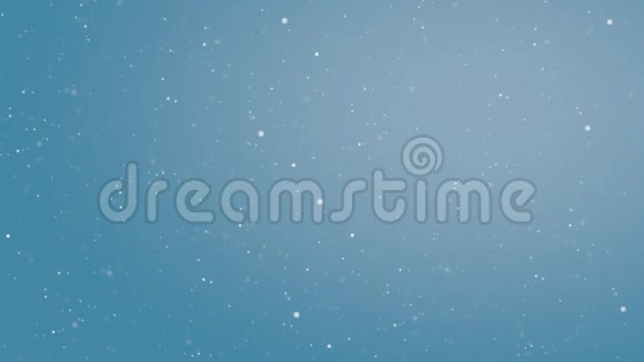 小星星的闪光粒子漂浮在蓝色背景上视频的预览图