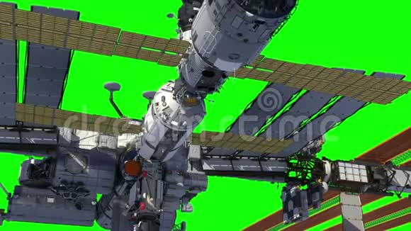 国际空间站轨道地球绿色屏幕视频的预览图