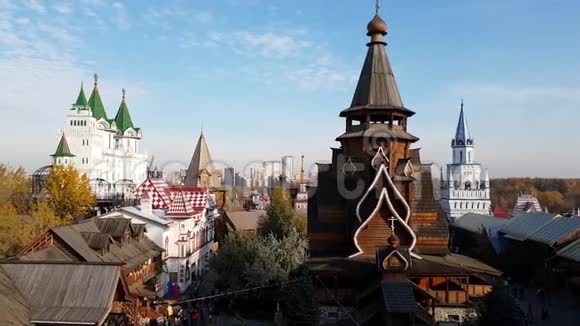 俄罗斯莫斯科10月14日2018伊兹梅洛沃克里姆林宫圣尼古拉斯教堂视频的预览图