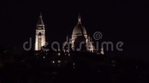巴黎圣心教堂或教堂视频的预览图