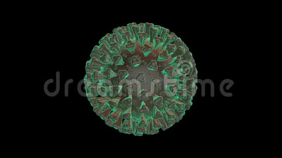 胚胎病毒细菌一种绿色绿色的大细菌COVID19冠状病毒视频的预览图