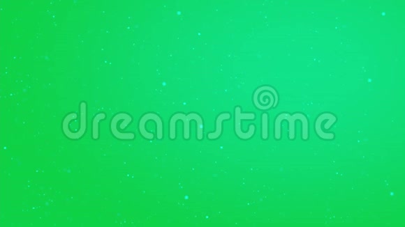 小星星的闪光粒子漂浮在绿色的背景上视频的预览图