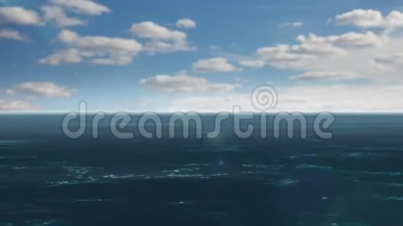 蓝色的海水和蓝色的天空视频的预览图