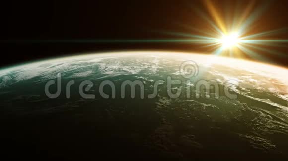 从太空看到美丽的星球现实的三维动画无缝循环视频的预览图