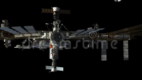 宇宙飞船与阿尔法冰铜国际空间站对接视频的预览图