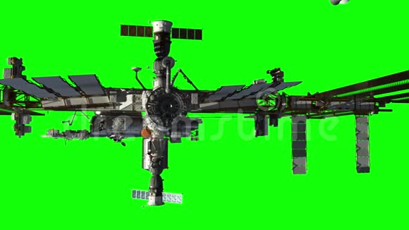 宇宙飞船与国际空间站对接绿色屏幕视频的预览图