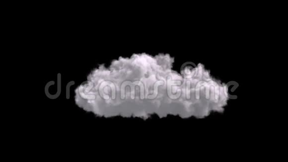 黑色背景上孤立的云视频的预览图