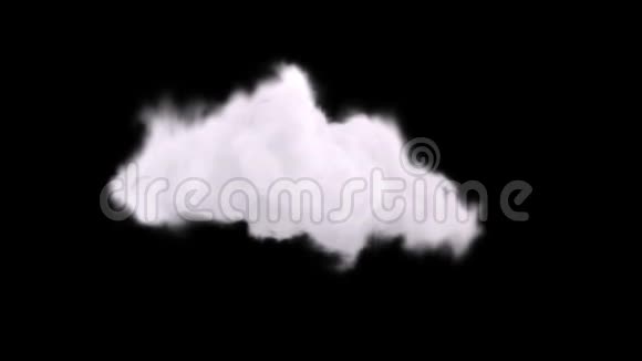黑色背景上孤立的云视频的预览图