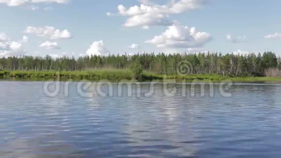 西伯利亚江孔达的过度生长的海岸视频的预览图
