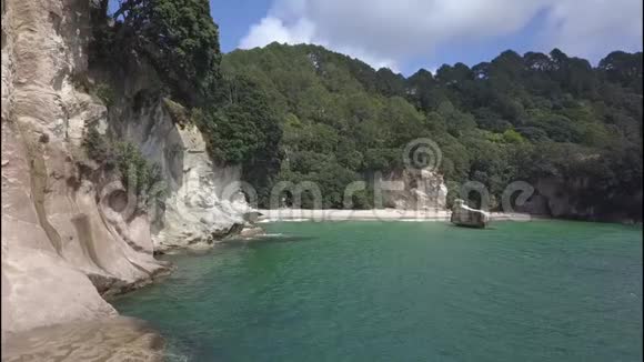 新西兰科罗曼德尔半岛大教堂湾视频的预览图