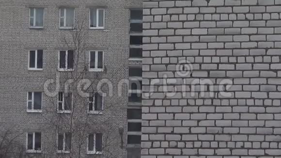 灰色抑郁建筑景观东欧阴郁融化效应1920x1080视频的预览图