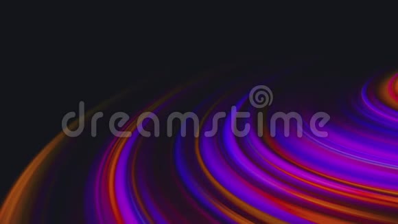 抽象五彩的能量波色线移动改变颜色弯曲的多色线条改变颜色视频的预览图
