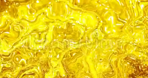 4k趋势设计视频摘要黄金液体波背景质地熔岩牛奶焦糖琥珀蜂蜜油视频的预览图