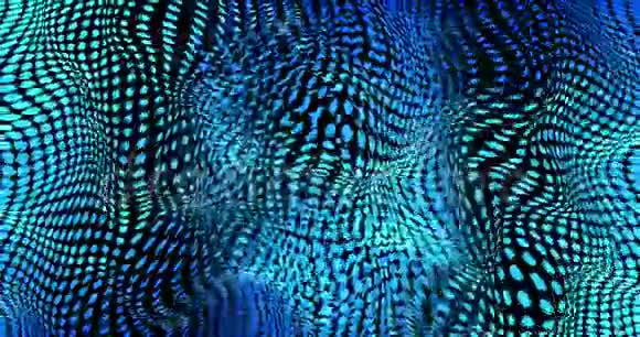 蓝色背景彩色金属纹理彩虹全息箔波浪壁纸流体波纹液态金属视频的预览图