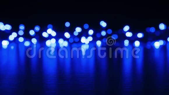 蓝色灯泡传统象征仙女灯视频的预览图