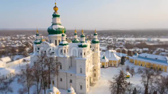 乌克兰切尔尼希夫的三一大教堂2017年冬季视频的预览图
