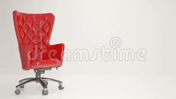 浅背景红色皮革商务椅视频的预览图