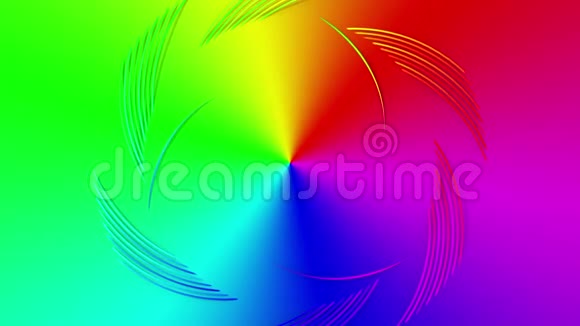 彩虹抽象数字花视频的预览图