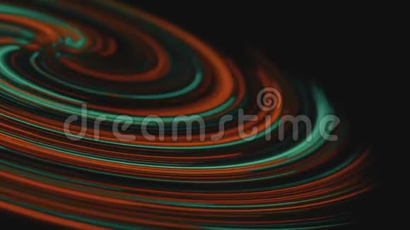 橙色和绿色的霓虹灯一种在霓虹灯中吸引飓风的抽象多种颜色的条纹可以改变视频的预览图