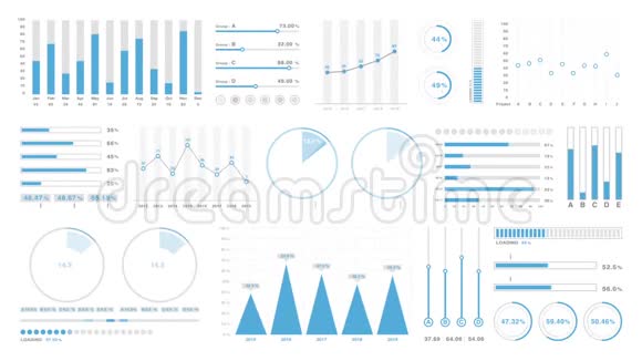 统计图表图表数据商业财务介绍运动背景视频的预览图