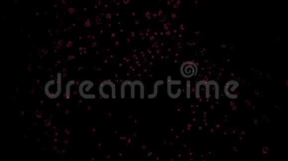 黑色背景上的粉红色气泡视频的预览图