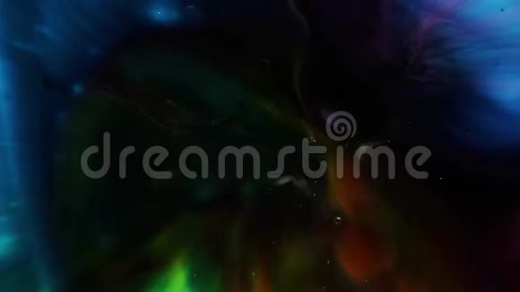 五颜六色的油漆的奇妙结构液态油墨爆炸视频的预览图