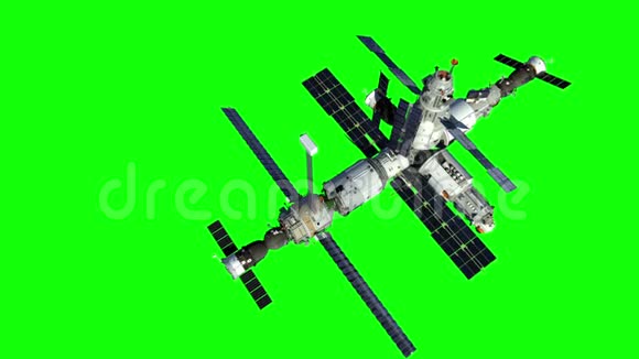 增加空间站轨道高度绿色屏幕视频的预览图