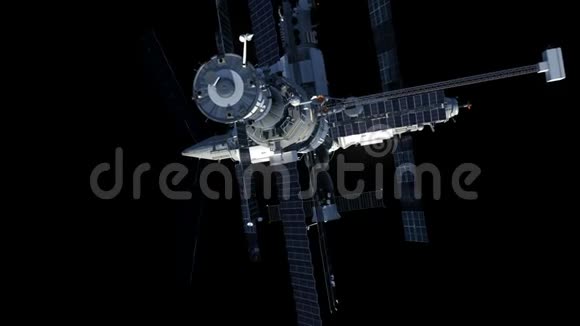 太空站和宇航员与阿尔法马特视频的预览图