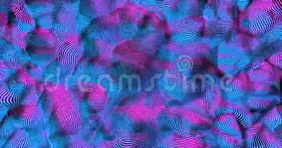 霓虹灯背景与荧光液体颜色紫外线抽象蓝色紫色粉红色循环动画4k视频的预览图