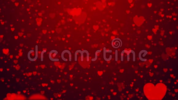 心爱情人节结婚周年纪念日抽象粒子背景循环视频的预览图